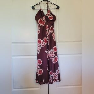 Banana Republic Halter Slip Dress in Dark Cherry